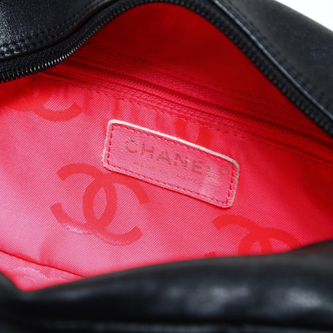 CHANEL 10 series 2005-2006 Small Cambon Line Boston Bag Mini Handbag black WS25012