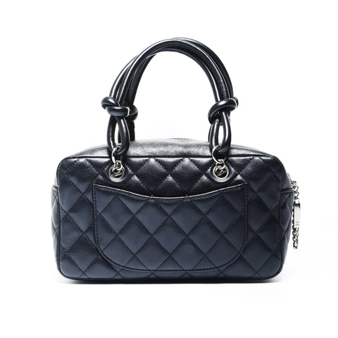 CHANEL 10 series 2005-2006 Small Cambon Line Boston Bag Mini Handbag black WS25012