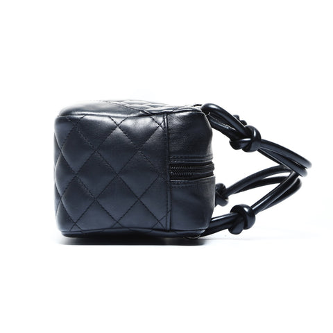 CHANEL 10 series 2005-2006 Small Cambon Line Boston Bag Mini Handbag black WS25012