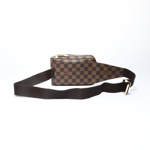 LOUIS VUITTON 2003 Geronimos Damier Shoulder Bag Brown WS25015