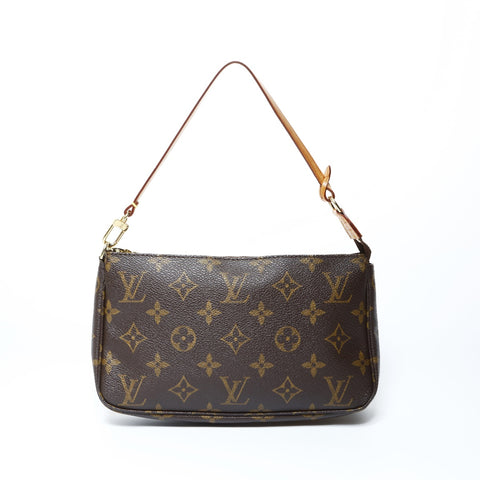 LOUIS VUITTON 2002 Monogram Pochette Accessoires Shoulder Bag Brown WS25016