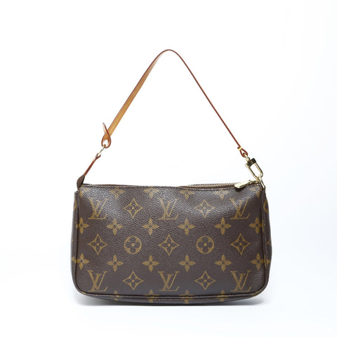 LOUIS VUITTON 2002 Monogram Pochette Accessoires Shoulder Bag Brown WS25016