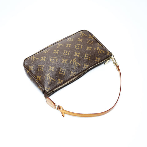 LOUIS VUITTON 2002 Monogram Pochette Accessoires Shoulder Bag Brown WS25016