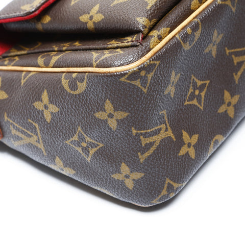 LOUIS VUITTON Monogram Viva Cite PM 2004 Shoulder Bag Brown WS25017