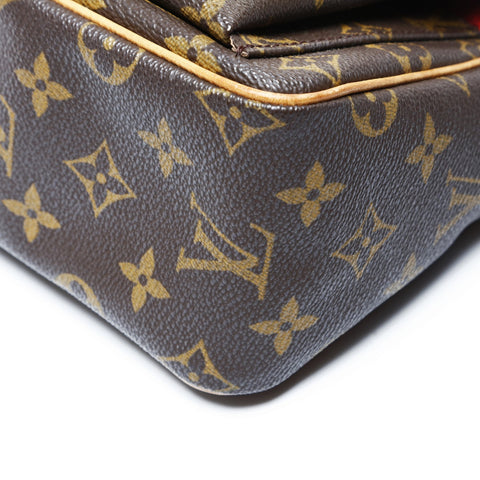 LOUIS VUITTON Monogram Viva Cite PM 2004 Shoulder Bag Brown WS25017