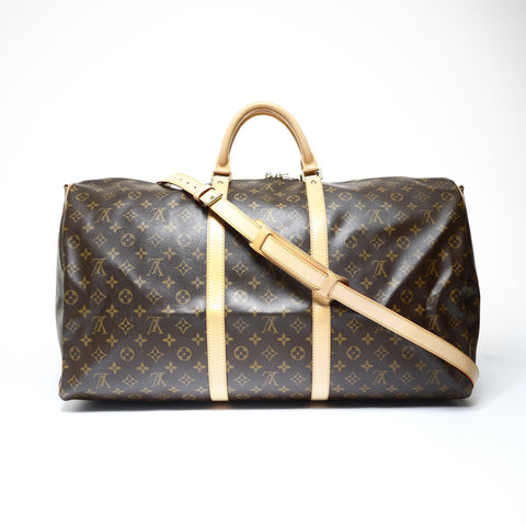 LOUIS VUITTON Keepall Bandouliere 60 Monogram 2-way bag, made in 2004 Boston bag Brown WS25019