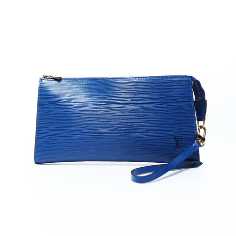 LOUIS VUITTON Pochette Accessoires Epi Clutch bag blue WS25022