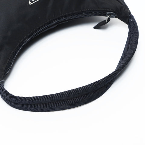 PRADA Nylon Hobo Handbag black WS25024