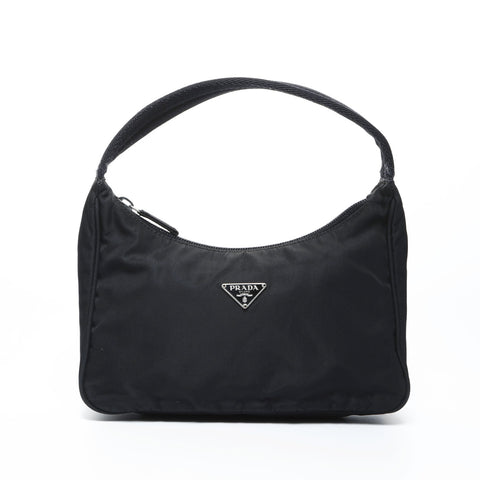 PRADA Nylon Hobo Handbag black WS25024