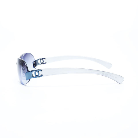 CHANEL Rimless Purple Lens COCO Mark sunglasses purple WS25025