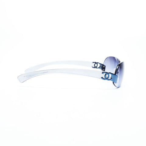 CHANEL Rimless Purple Lens COCO Mark sunglasses purple WS25025