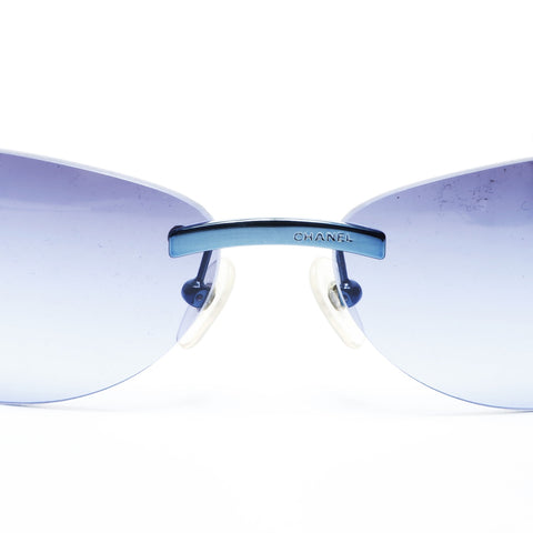 CHANEL Rimless Purple Lens COCO Mark sunglasses purple WS25025