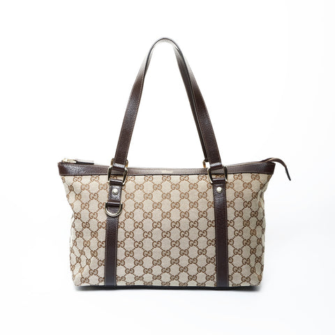 GUCCI GG canvas Abbey Tote Bag Brown WS25027