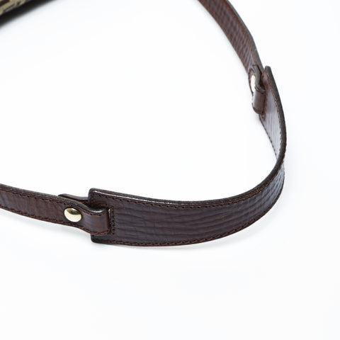 FENDI Zucchino canvas one belt Shoulder Bag Brown WS25028