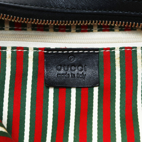 GUCCI GG canvas one belt with interlocking G Shoulder Bag black WS25031