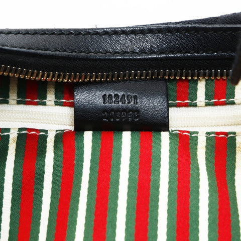 GUCCI GG canvas one belt with interlocking G Shoulder Bag black WS25031