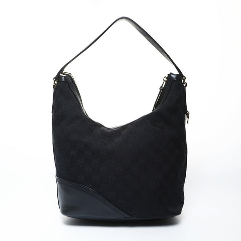 GUCCI GG canvas one belt with interlocking G Shoulder Bag black WS25031