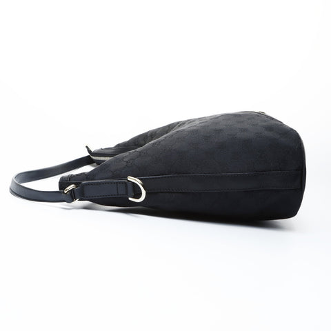 GUCCI GG canvas one belt with interlocking G Shoulder Bag black WS25031