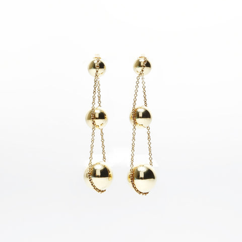 TIFFANY&Co. Hardware Triple Drop Au750 Swing Ball Pierce gold WS25032