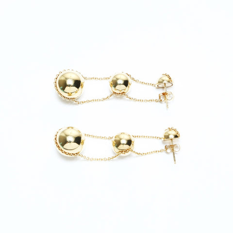 TIFFANY&Co. Hardware Triple Drop Au750 Swing Ball Pierce gold WS25032