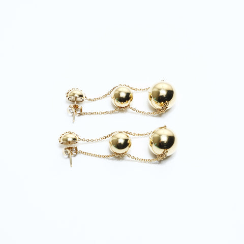 TIFFANY&Co. Hardware Triple Drop Au750 Swing Ball Pierce gold WS25032