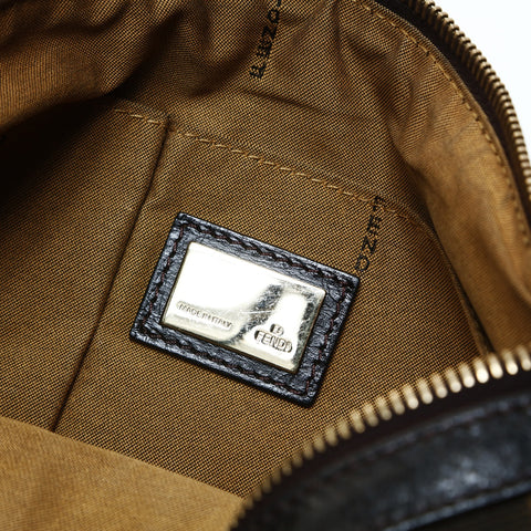 FENDI Sukka Canvas Shoulder Bag Brown WS25034