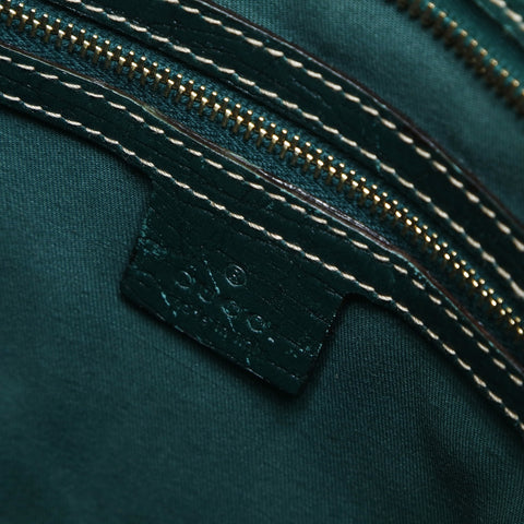 GUCCI GG canvas leather green horsebit Shoulder Bag Brown gray WS25036