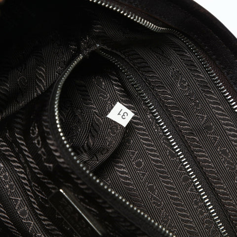 PRADA Harako Leopard Handbag Brown WS25039