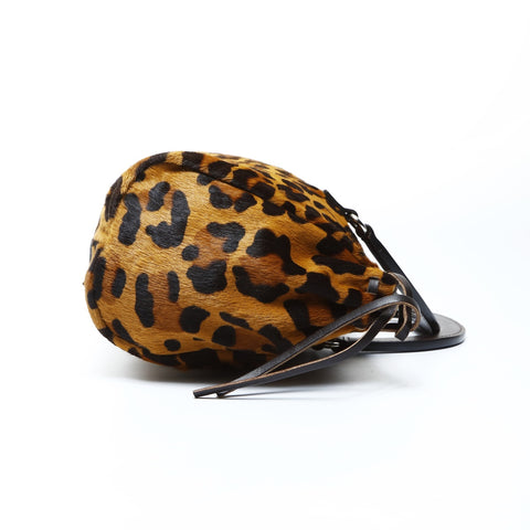 PRADA Harako Leopard Handbag Brown WS25039