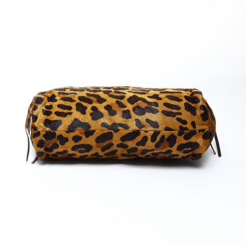 PRADA Harako Leopard Handbag Brown WS25039