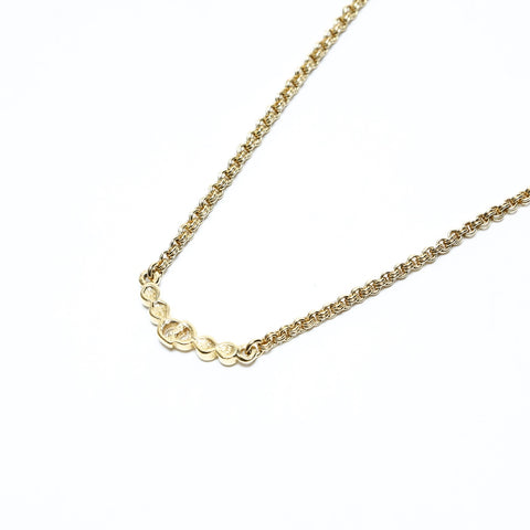 Christian Dior CD logo rhinestone Necklace gold WS25042