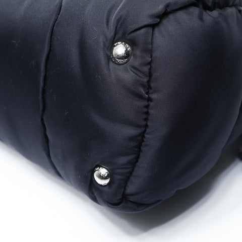 PRADA Tessuto Bomber Nylon Padded 2-Way Handbag black WS25043