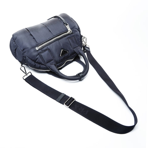 PRADA Tessuto Bomber Nylon Padded 2-Way Handbag black WS25043