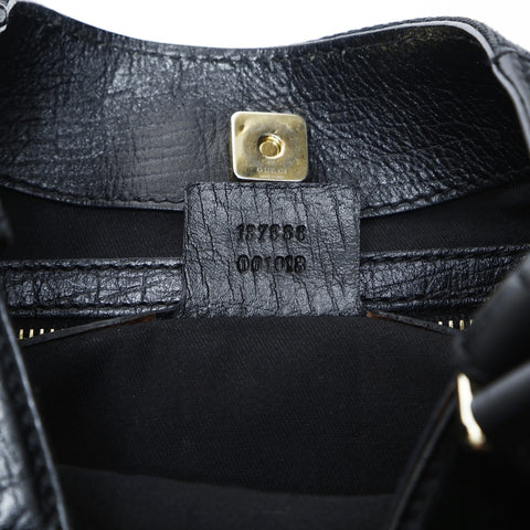 GUCCI GG canvas horsebit Shoulder Bag black WS25044