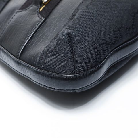 GUCCI GG canvas horsebit Shoulder Bag black WS25044