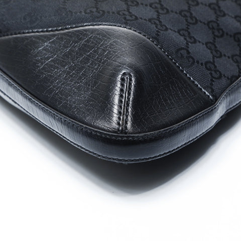 GUCCI GG canvas horsebit Shoulder Bag black WS25044