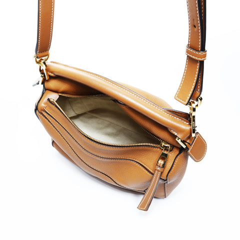 LOEWE Puzzle Small Leather 2way Handbag Brown WS25045