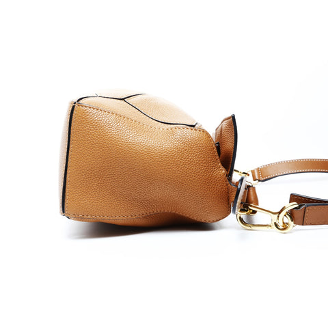 LOEWE Puzzle Small Leather 2way Handbag Brown WS25045