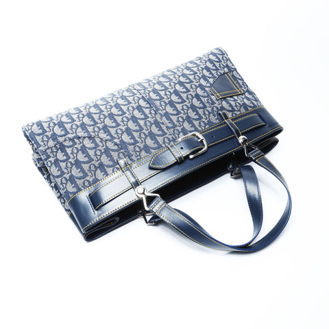 Christian Dior Trotter Canvas Handbag Navy WS25046