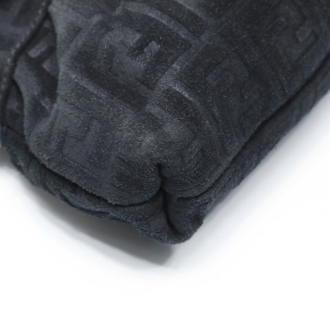 FENDI Zucca suede one belt Shoulder Bag black WS25047