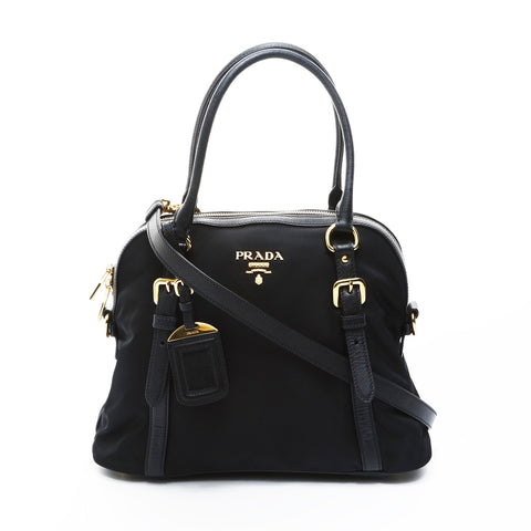 PRADA Nylon 2way Handbag black WS25048