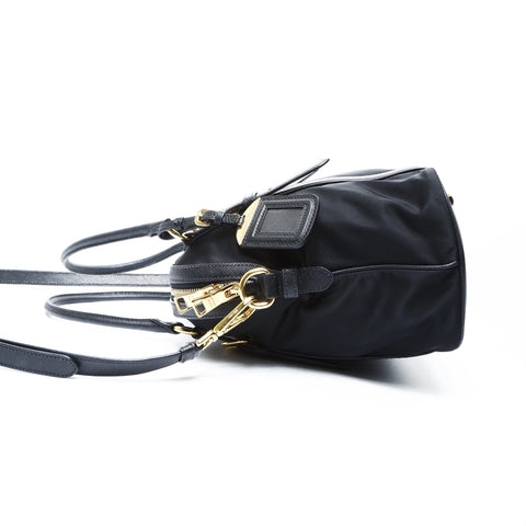 PRADA Sac à main en nylon 2 voies noir WS25048