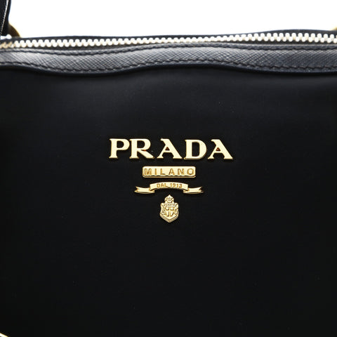 PRADA Sac à main en nylon 2 voies noir WS25048