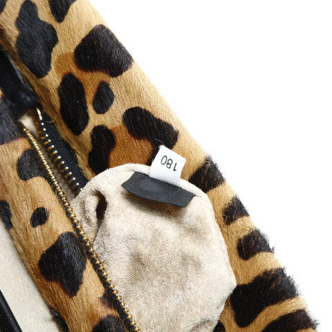 PRADA Harako Leopard 2way Handbag Brown WS25049