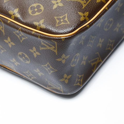 LOUIS VUITTON 2002 Monogram Cite GM Shoulder Bag Brown WS25050