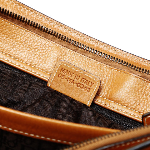 Christian Dior Lady Dior Leather Charm Shoulder Bag Brown WS25051