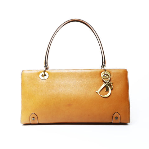 Christian Dior Lady Dior Leather Charm Shoulder Bag Brown WS25051