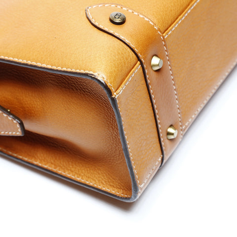 Christian Dior Lady Dior Leather Charm Shoulder Bag Brown WS25051