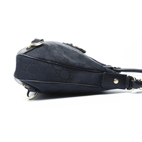 GUCCI GG canvas Abbey Shoulder Bag black WS25052