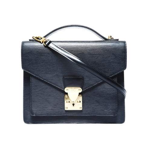 LOUIS VUITTON 2004 Epi Monceau Handbag black WS25053